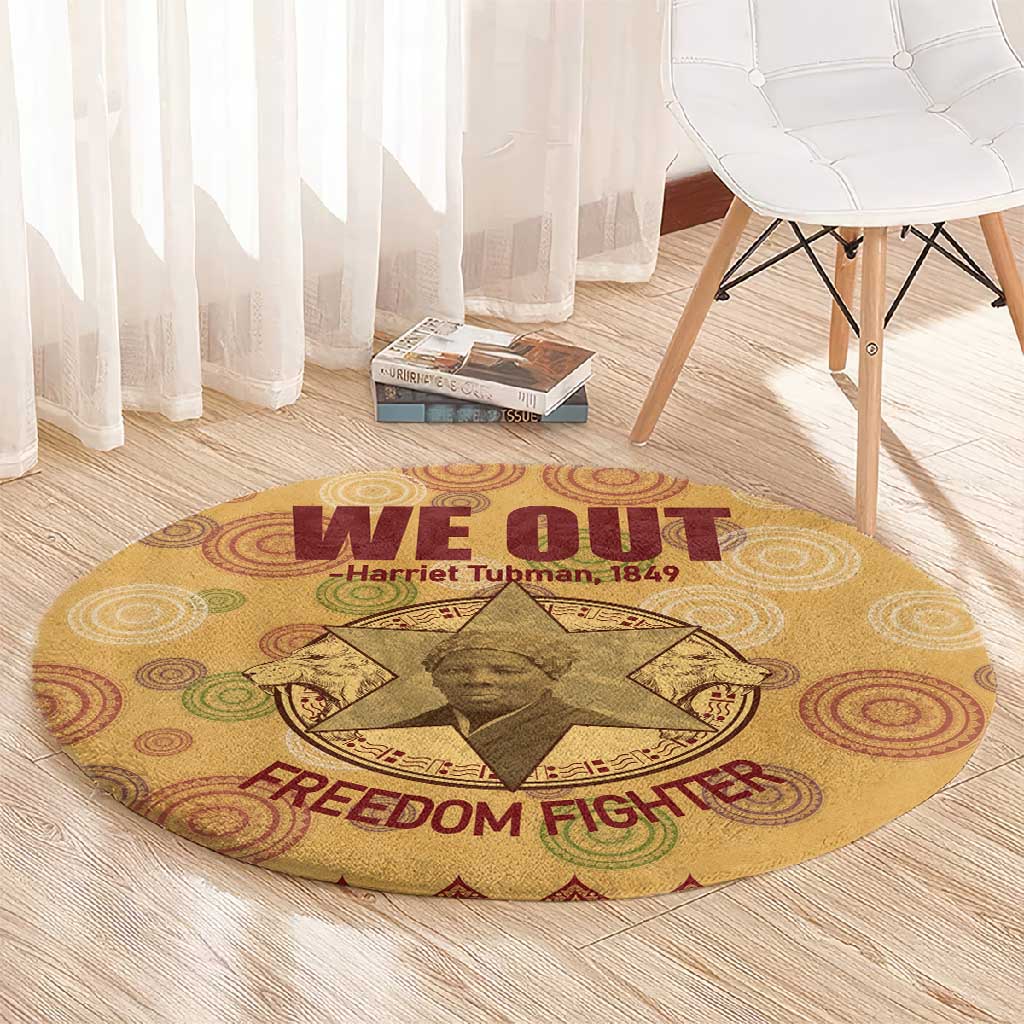 We Out 1849 African-American Round Carpet Harriet Tubman DT02