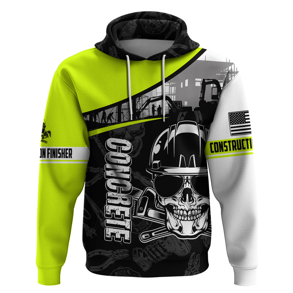 Concrete Finisher Skull on Site Hoodie DT02