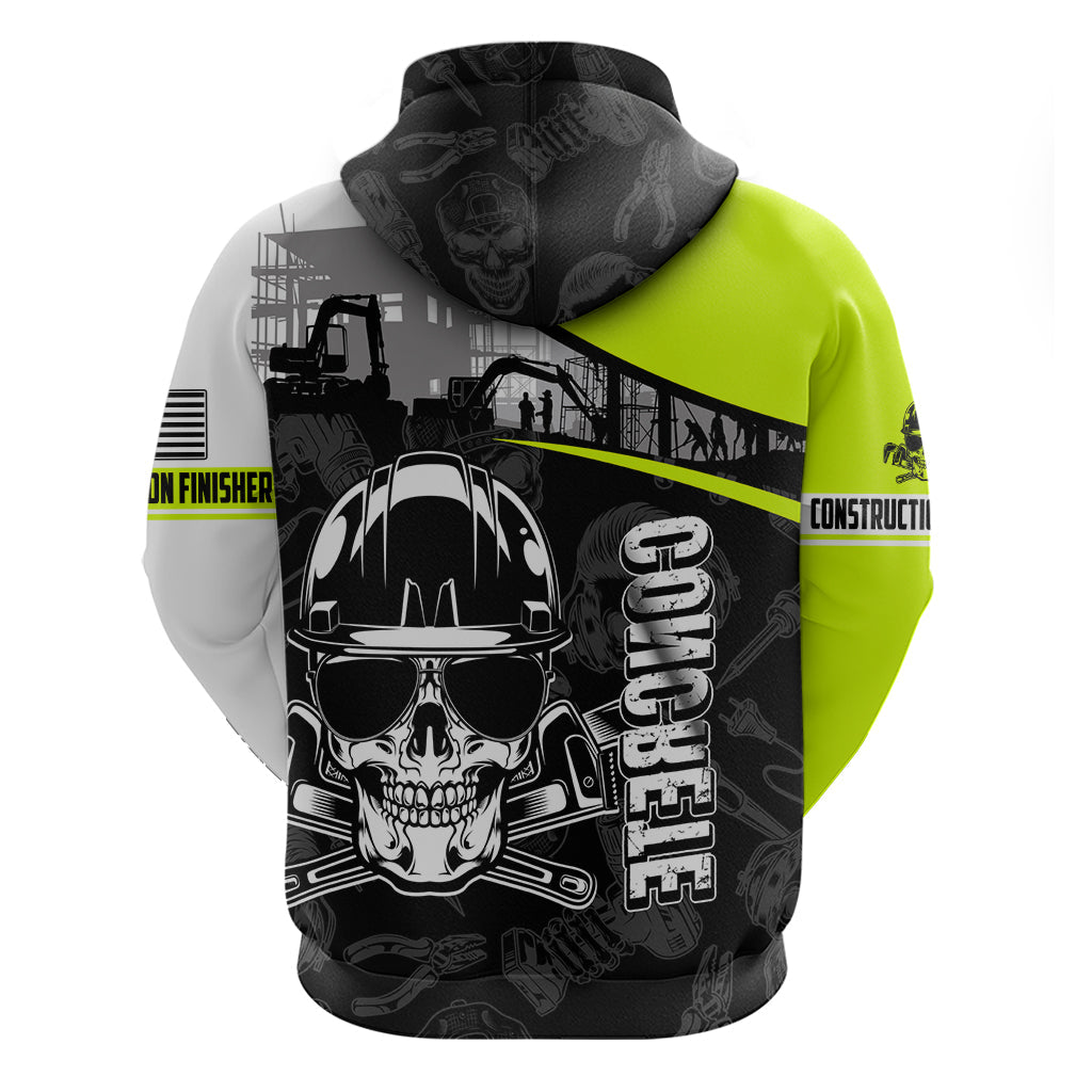 Concrete Finisher Skull on Site Hoodie DT02
