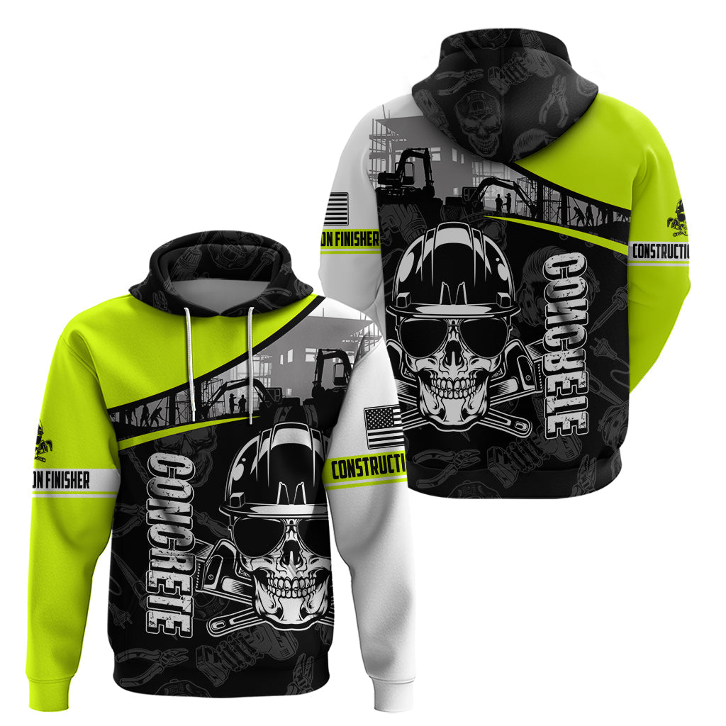Concrete Finisher Skull on Site Hoodie DT02