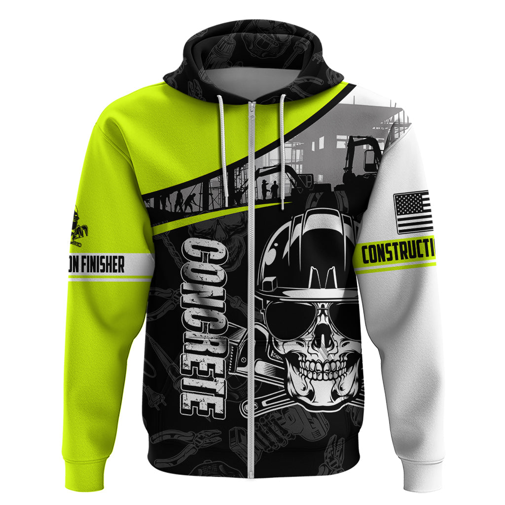 Concrete Finisher Skull on Site Hoodie DT02