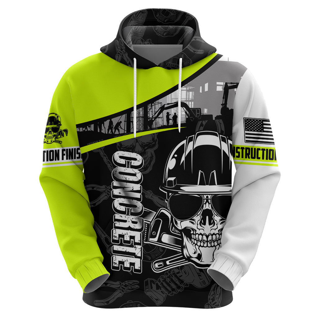 Concrete Finisher Skull on Site Hoodie DT02