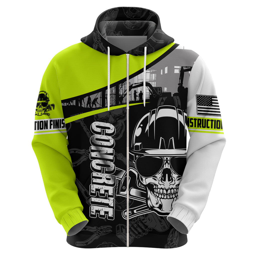 Concrete Finisher Skull on Site Hoodie DT02
