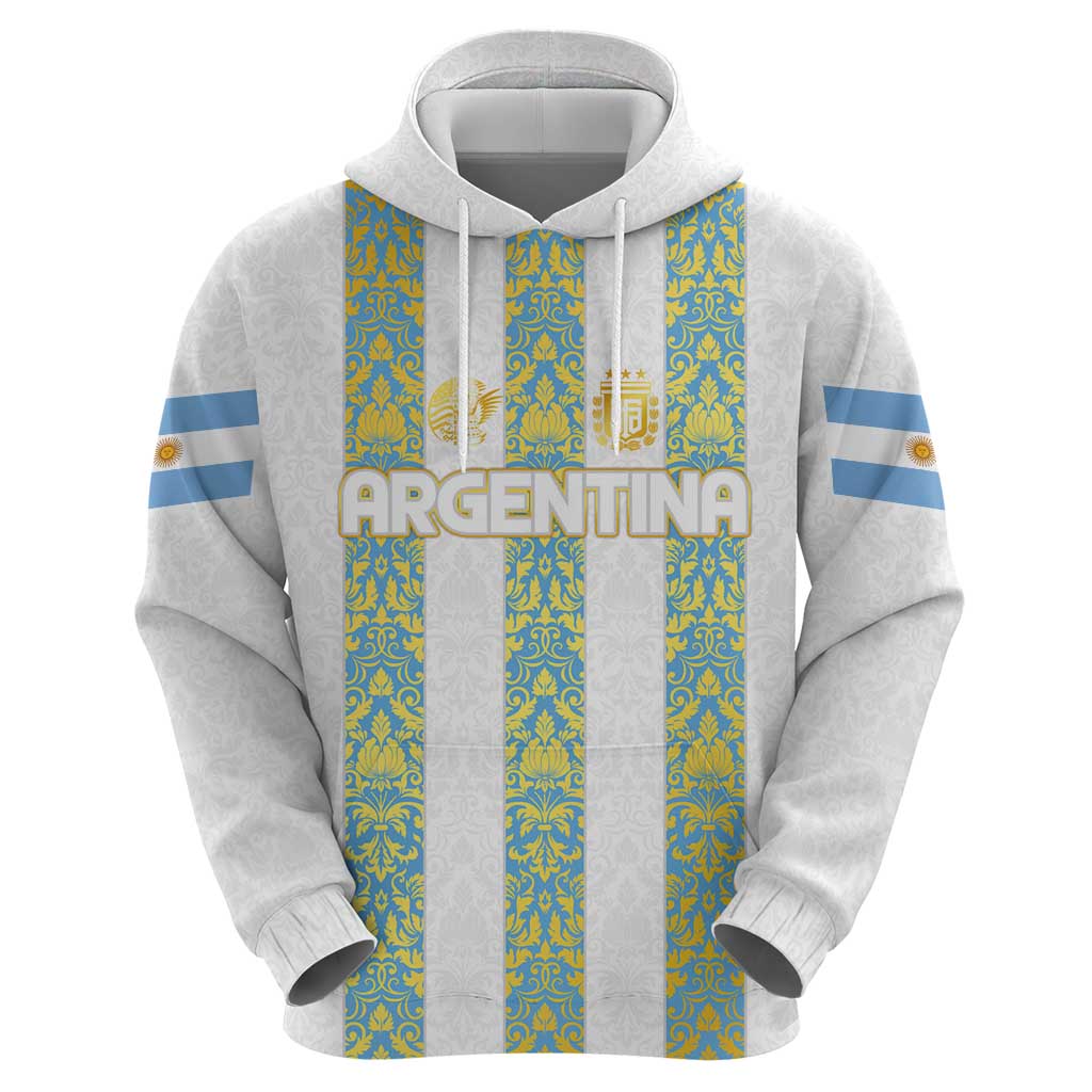 Argentina Football 2024 Hoodie The White and Sky Blue DT02