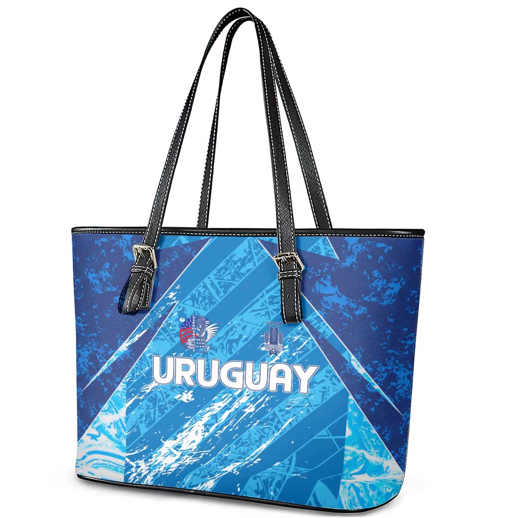 Uruguay Football 2024 Leather Tote Bag The Sky Blue DT02