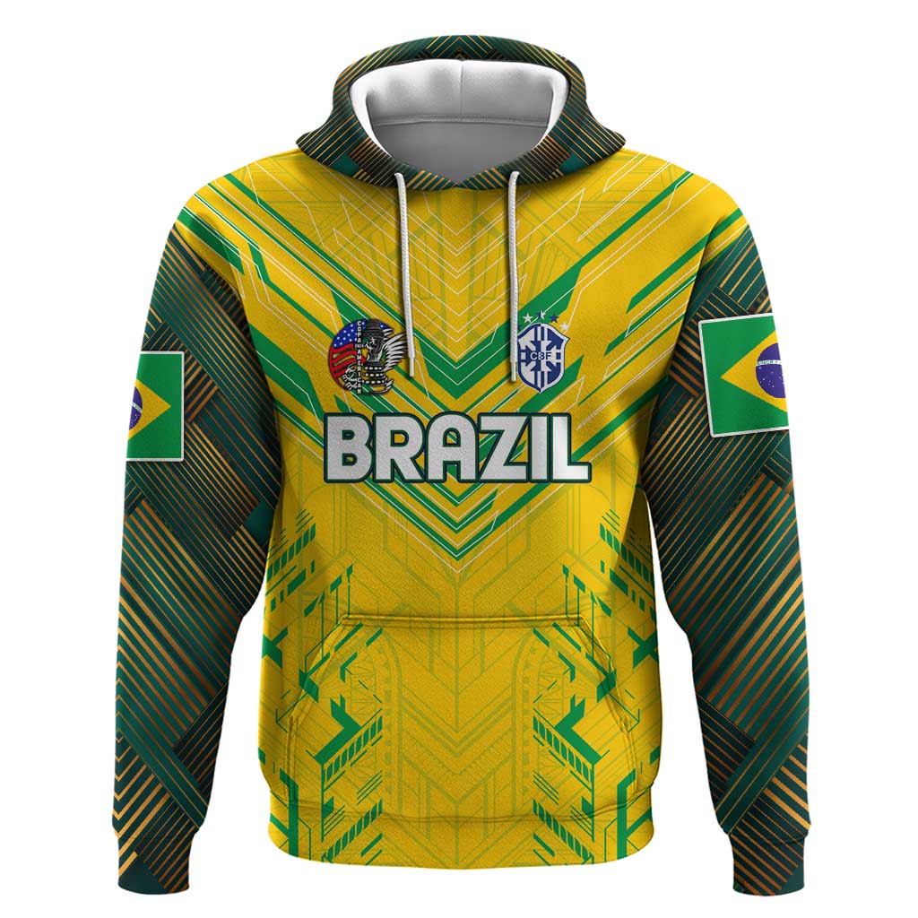 Brazil Football 2024 Hoodie Selecao Bright Yellow DT02