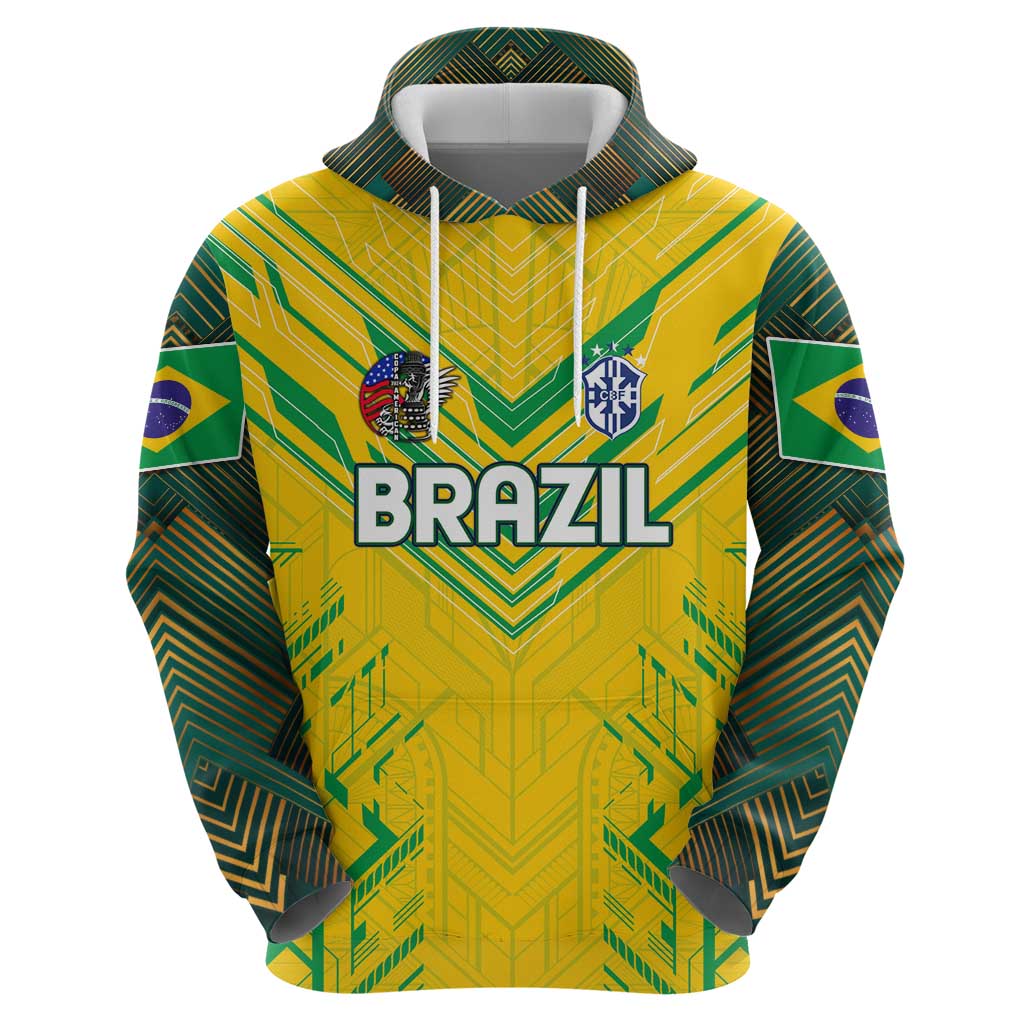 Brazil Football 2024 Hoodie Selecao Bright Yellow DT02
