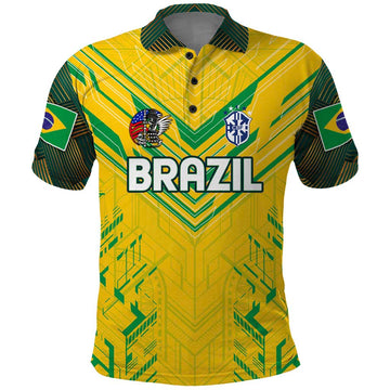 Brazil Football 2024 Polo Shirt Selecao Bright Yellow DT02