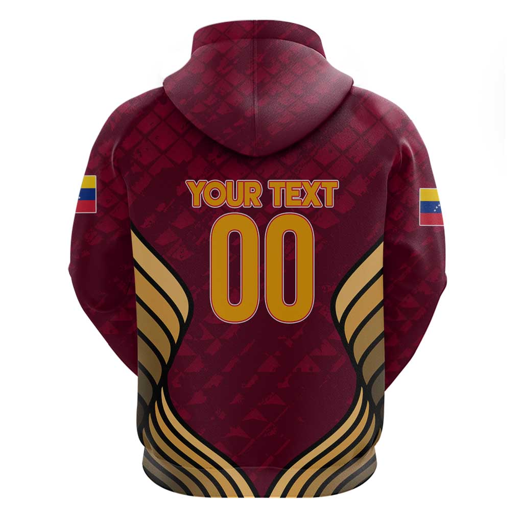 Custom Venezuela Football 2024 Hoodie The Red Wine DT02