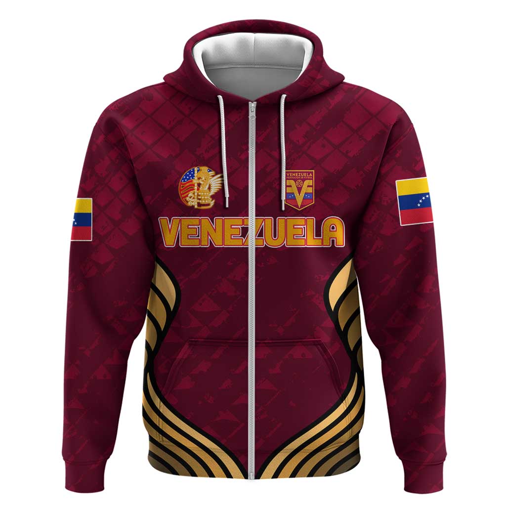 Custom Venezuela Football 2024 Hoodie The Red Wine DT02