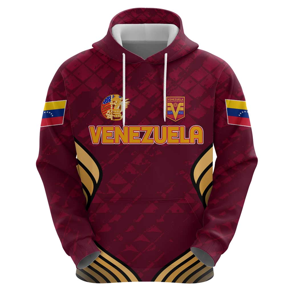 Custom Venezuela Football 2024 Hoodie The Red Wine DT02