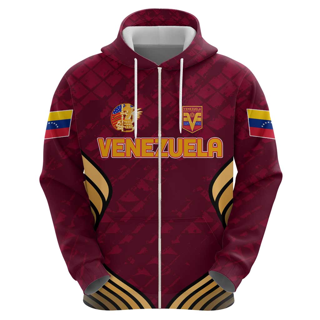 Custom Venezuela Football 2024 Hoodie The Red Wine DT02