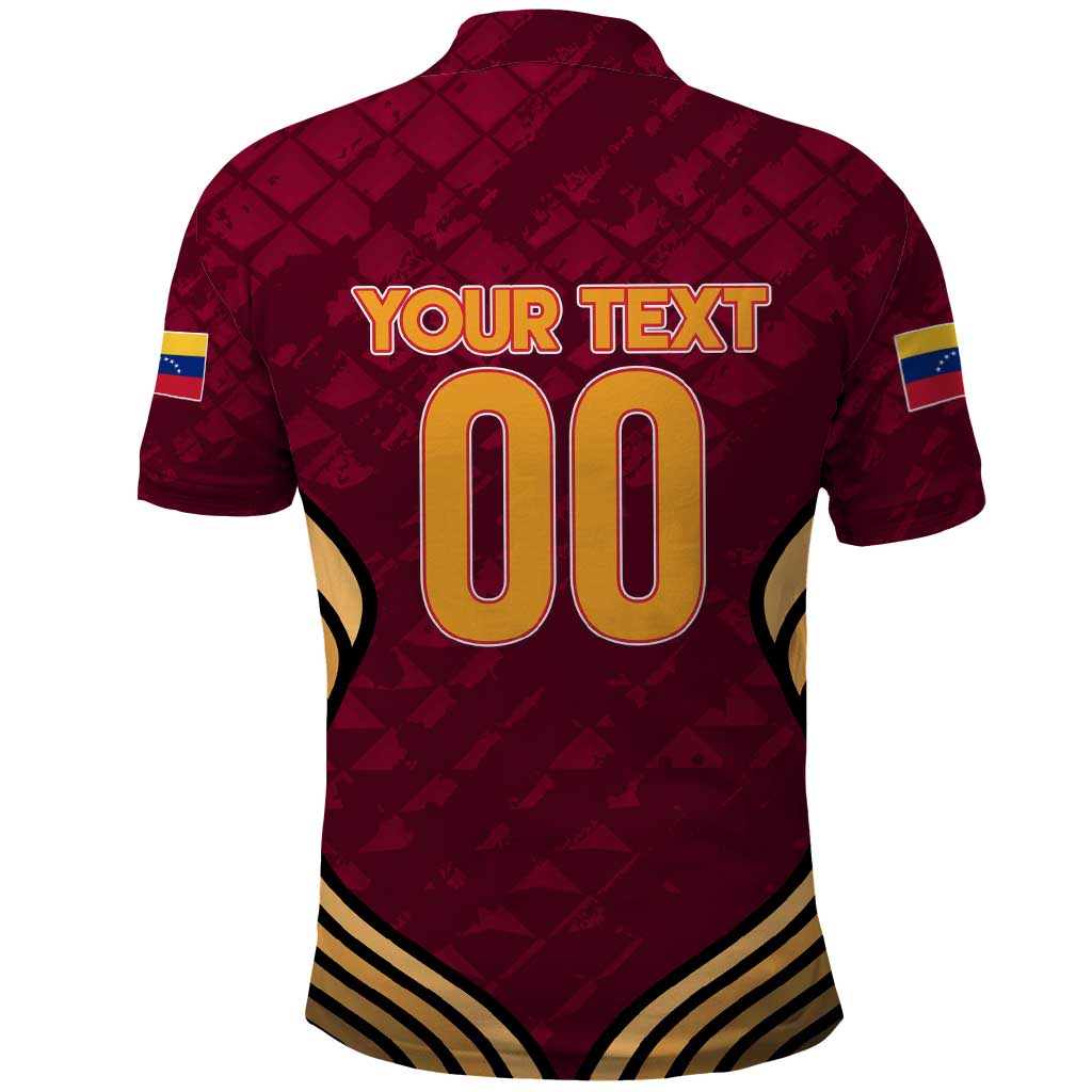 Custom Venezuela Football 2024 Polo Shirt The Red Wine DT02