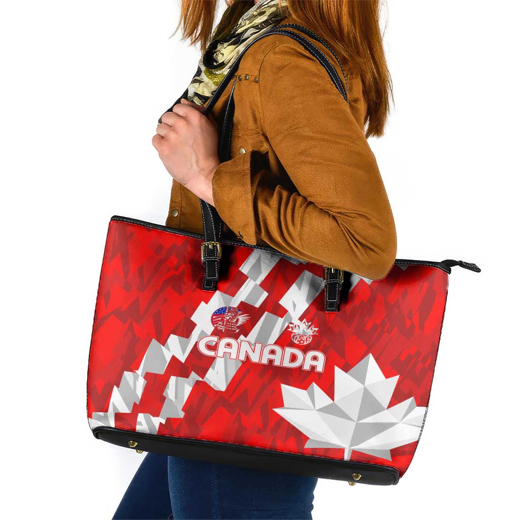 Canada Soccer 2024 Leather Tote Bag Canucks The Reds DT02