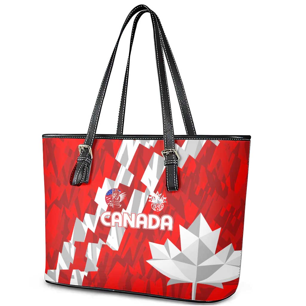 Canada Soccer 2024 Leather Tote Bag Canucks The Reds DT02