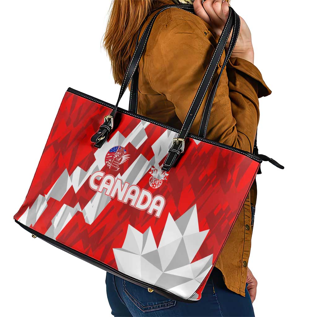 Canada Soccer 2024 Leather Tote Bag Canucks The Reds DT02