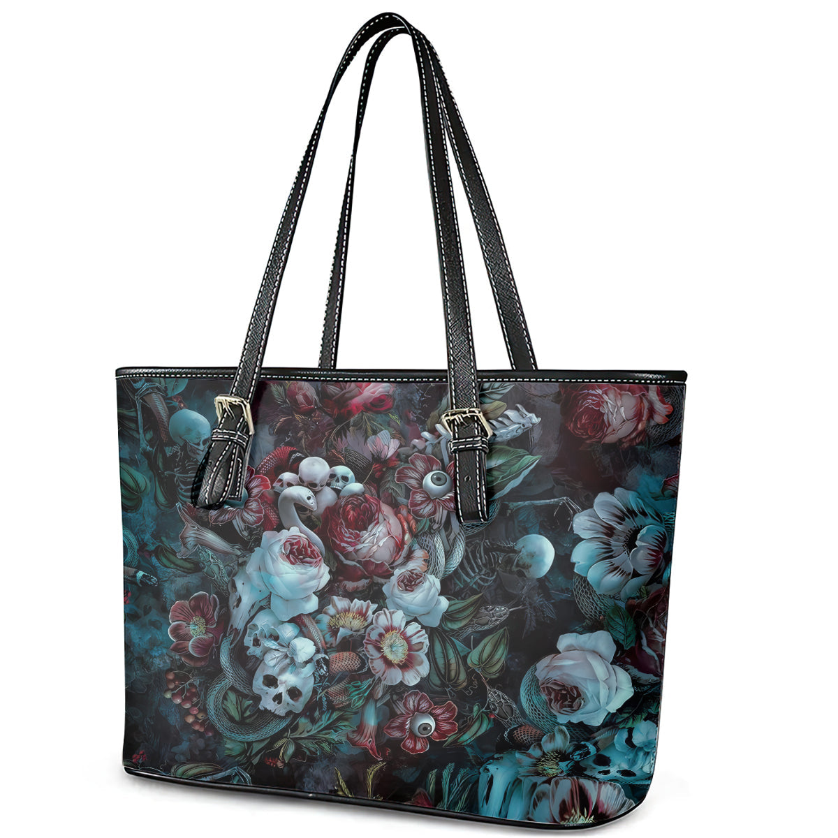 Eyes of Darkness Leather Tote Bag DT02
