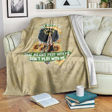 Personalized African Women Blanket Half Hood Half Holy DT02