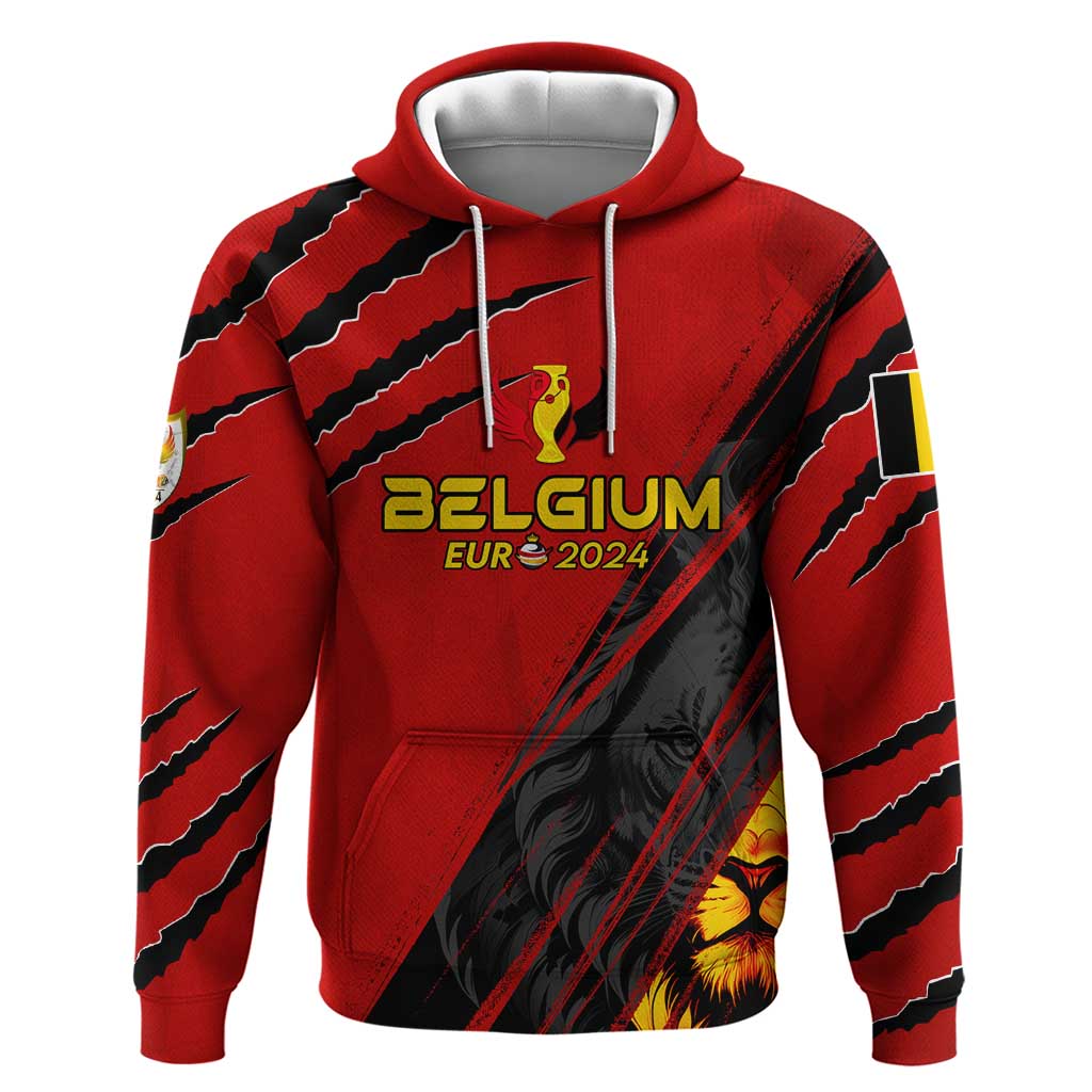 Personalized Belgium Football 2024 Hoodie Trophy Wing Style DT02