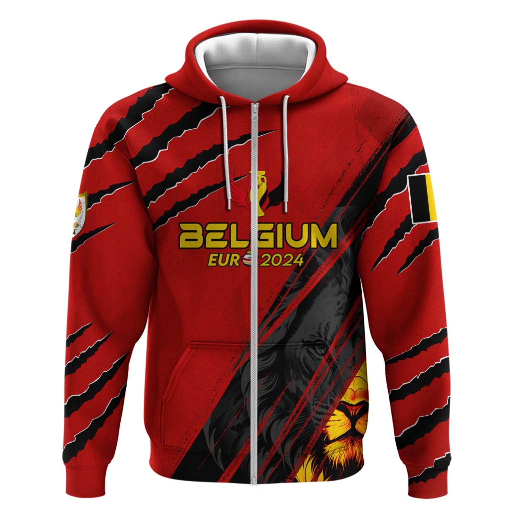 Personalized Belgium Football 2024 Hoodie Trophy Wing Style DT02