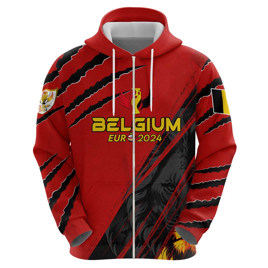 Personalized Belgium Football 2024 Hoodie Trophy Wing Style DT02
