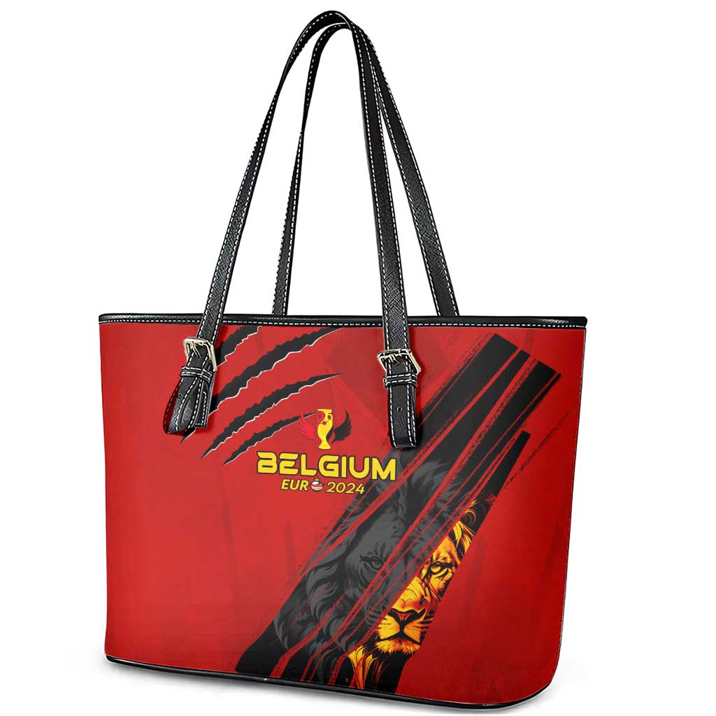 Belgium Football 2024 Leather Tote Bag Trophy Wing Style DT02