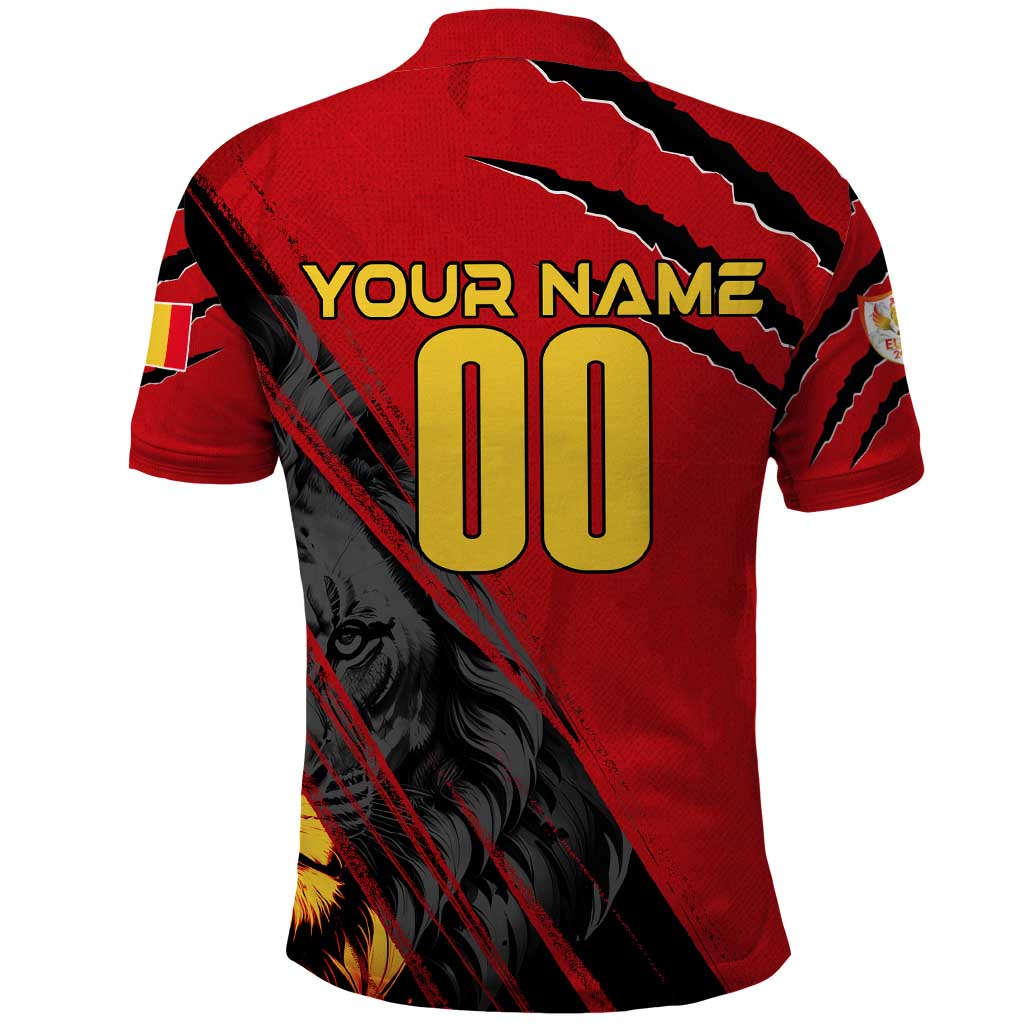 Personalized Belgium Football 2024 Polo Shirt Trophy Wing Style DT02