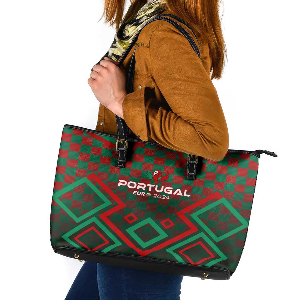 Portugal Football 2024 Leather Tote Bag Trophy Wing Style DT02