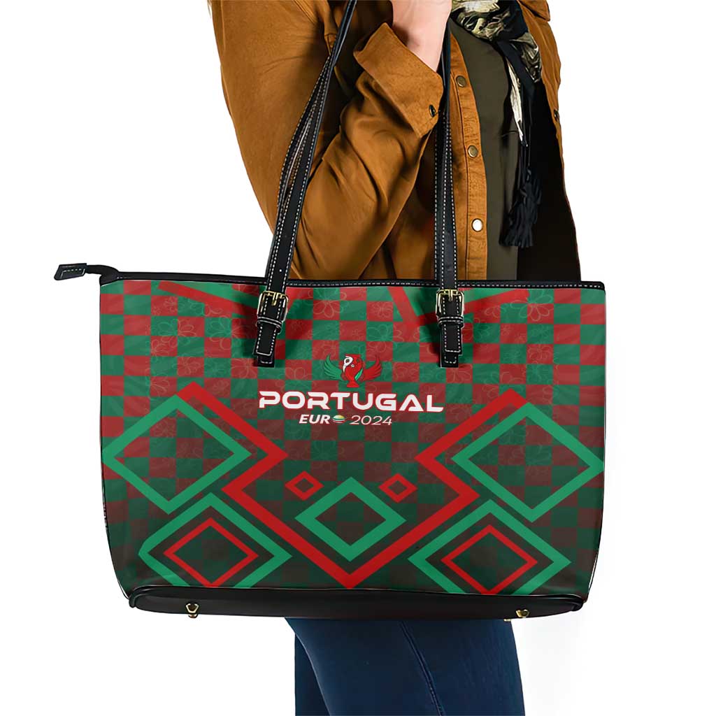 Portugal Football 2024 Leather Tote Bag Trophy Wing Style DT02