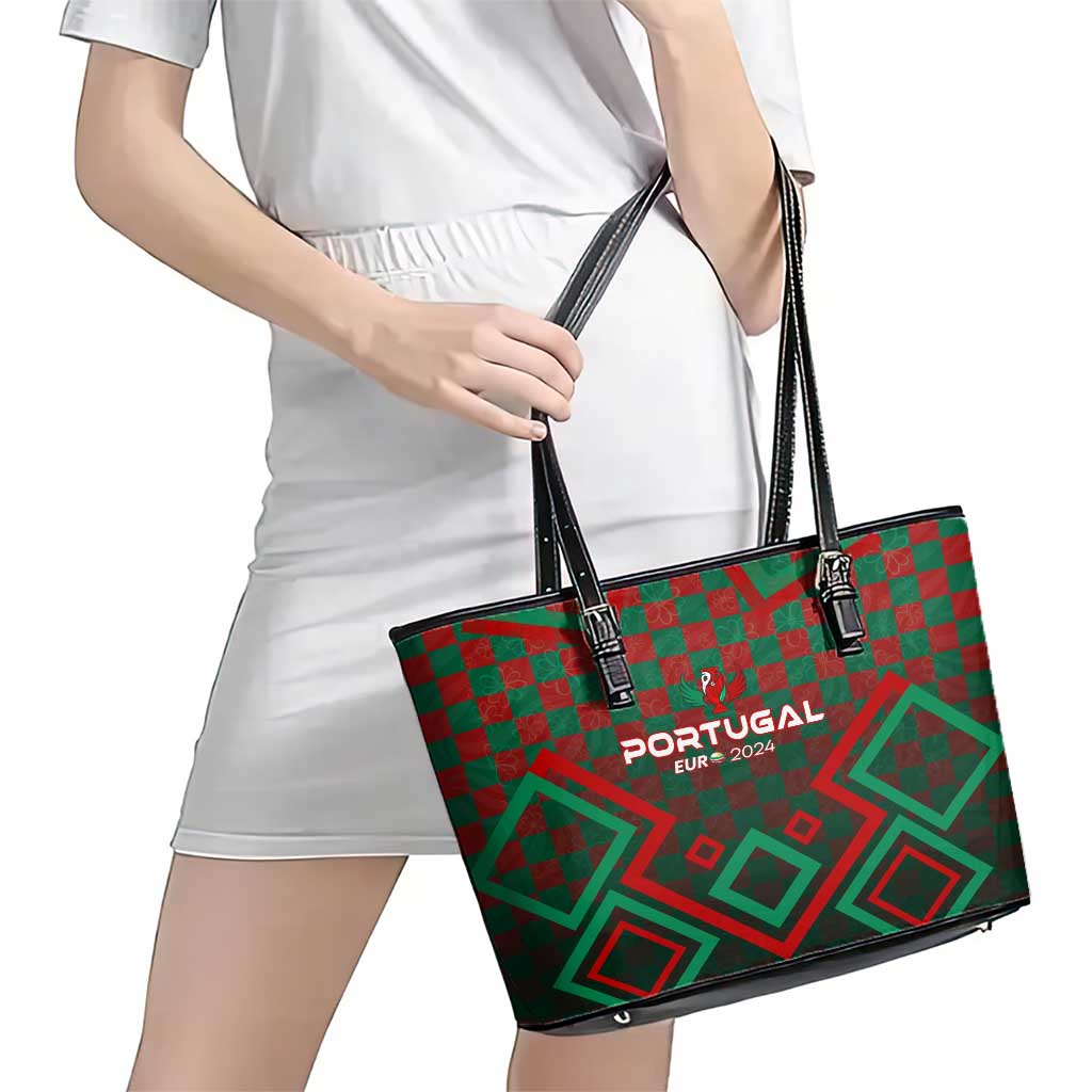 Portugal Football 2024 Leather Tote Bag Trophy Wing Style DT02