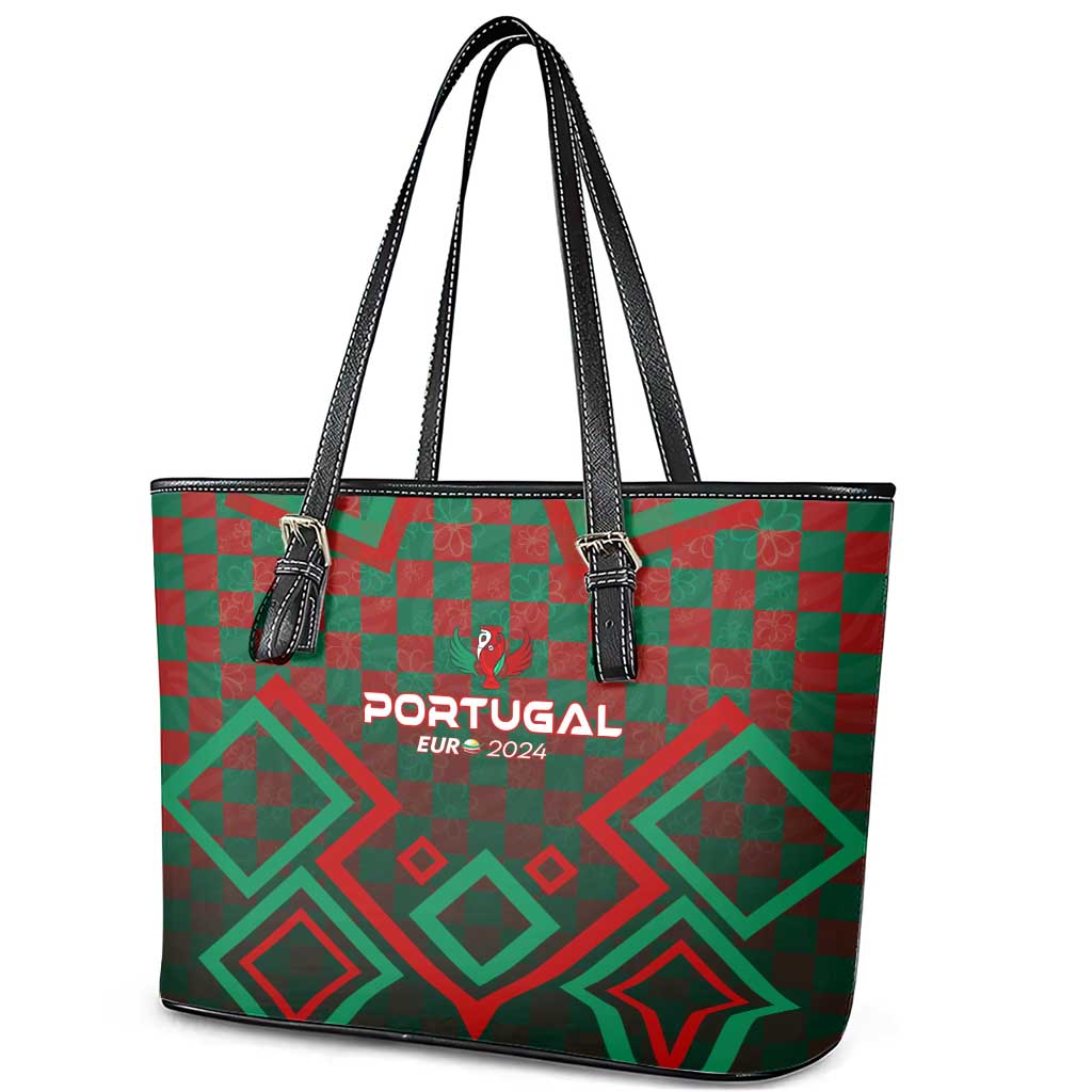 Portugal Football 2024 Leather Tote Bag Trophy Wing Style DT02