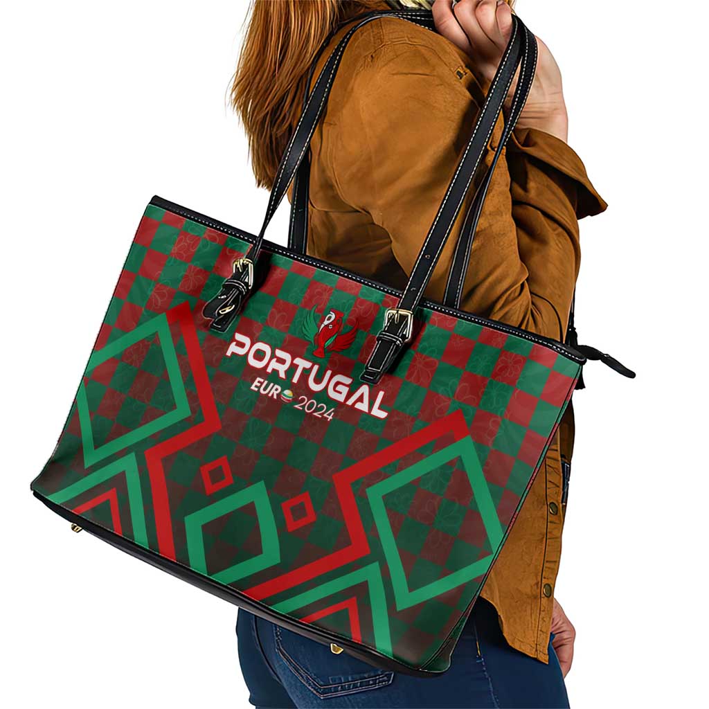 Portugal Football 2024 Leather Tote Bag Trophy Wing Style DT02
