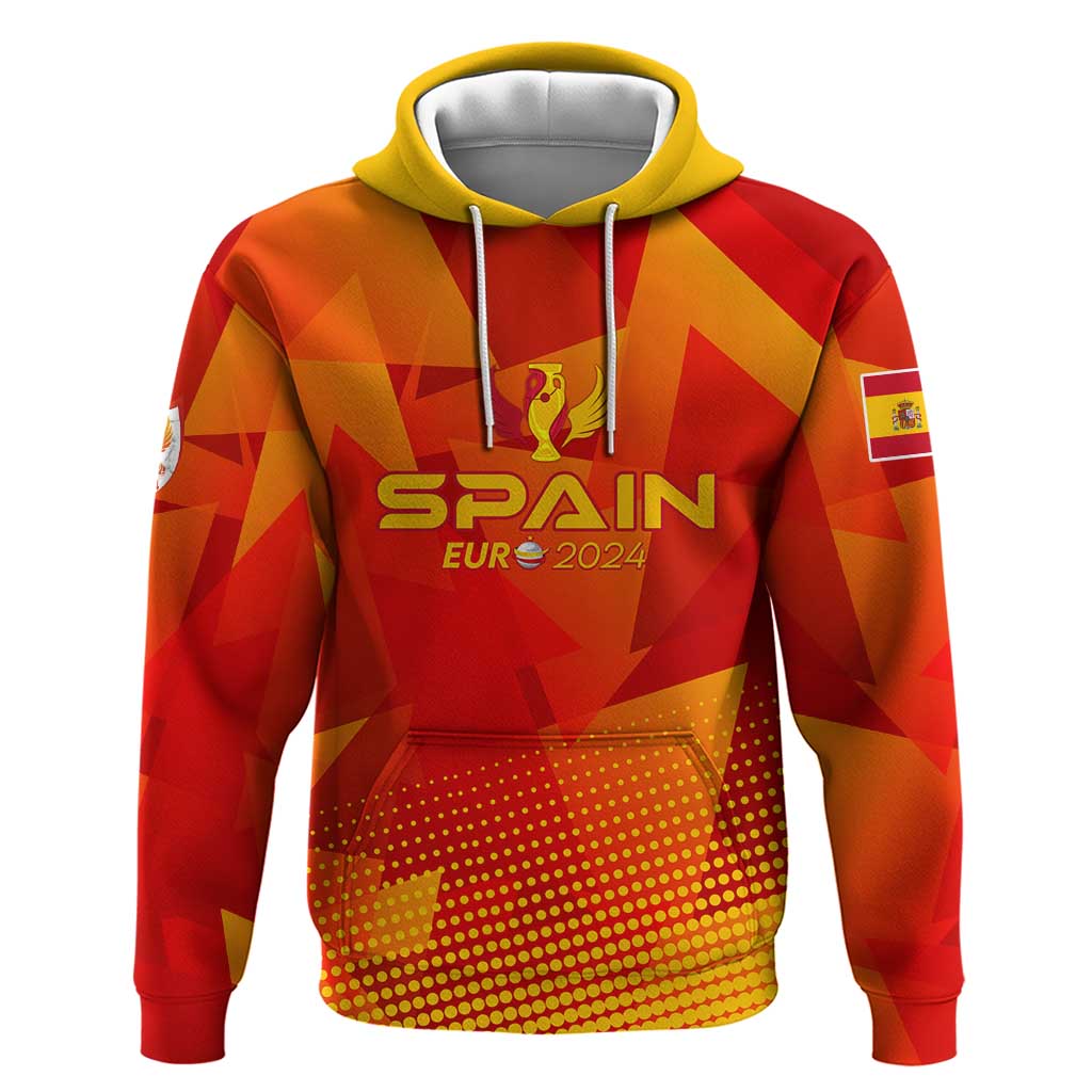 Personalized Spain Football 2024 Hoodie Trophy Wing Style DT02