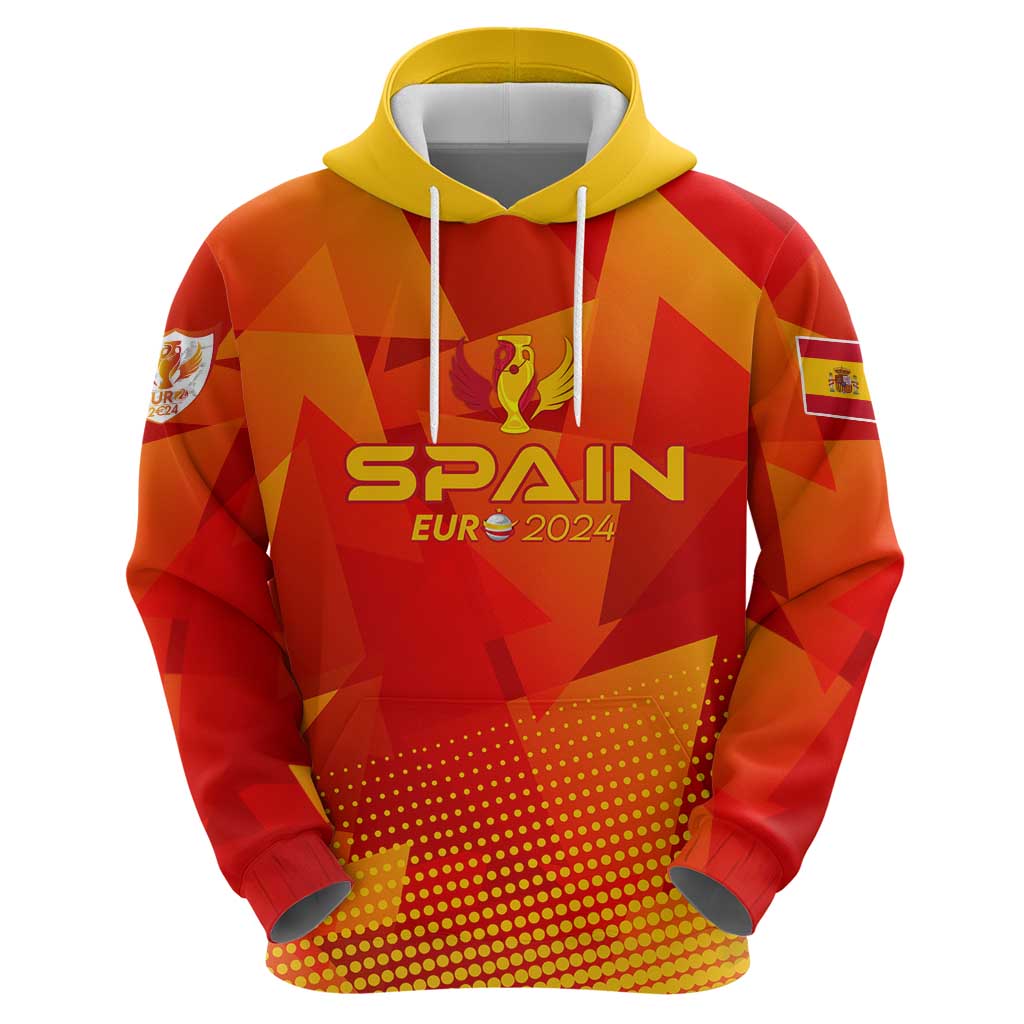Personalized Spain Football 2024 Hoodie Trophy Wing Style DT02
