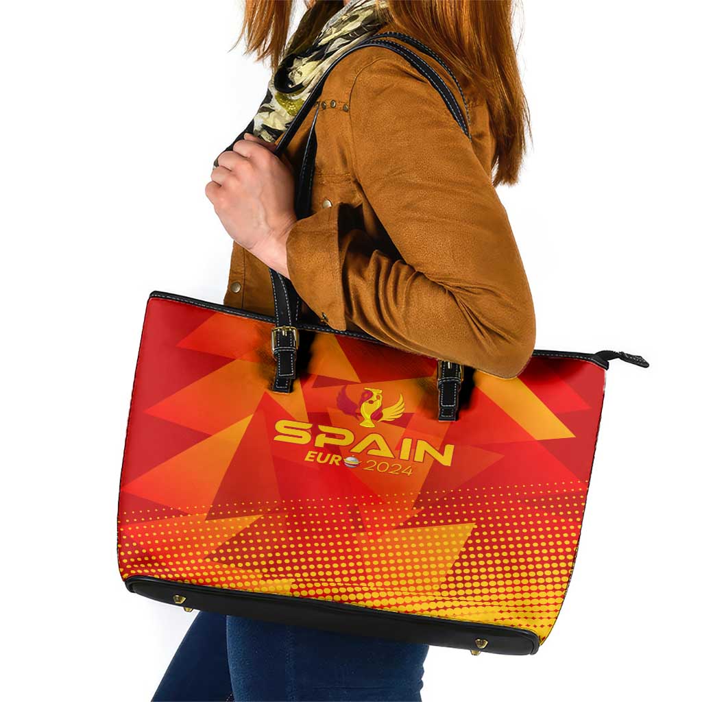 Spain Football 2024 Leather Tote Bag Trophy Wing Style DT02