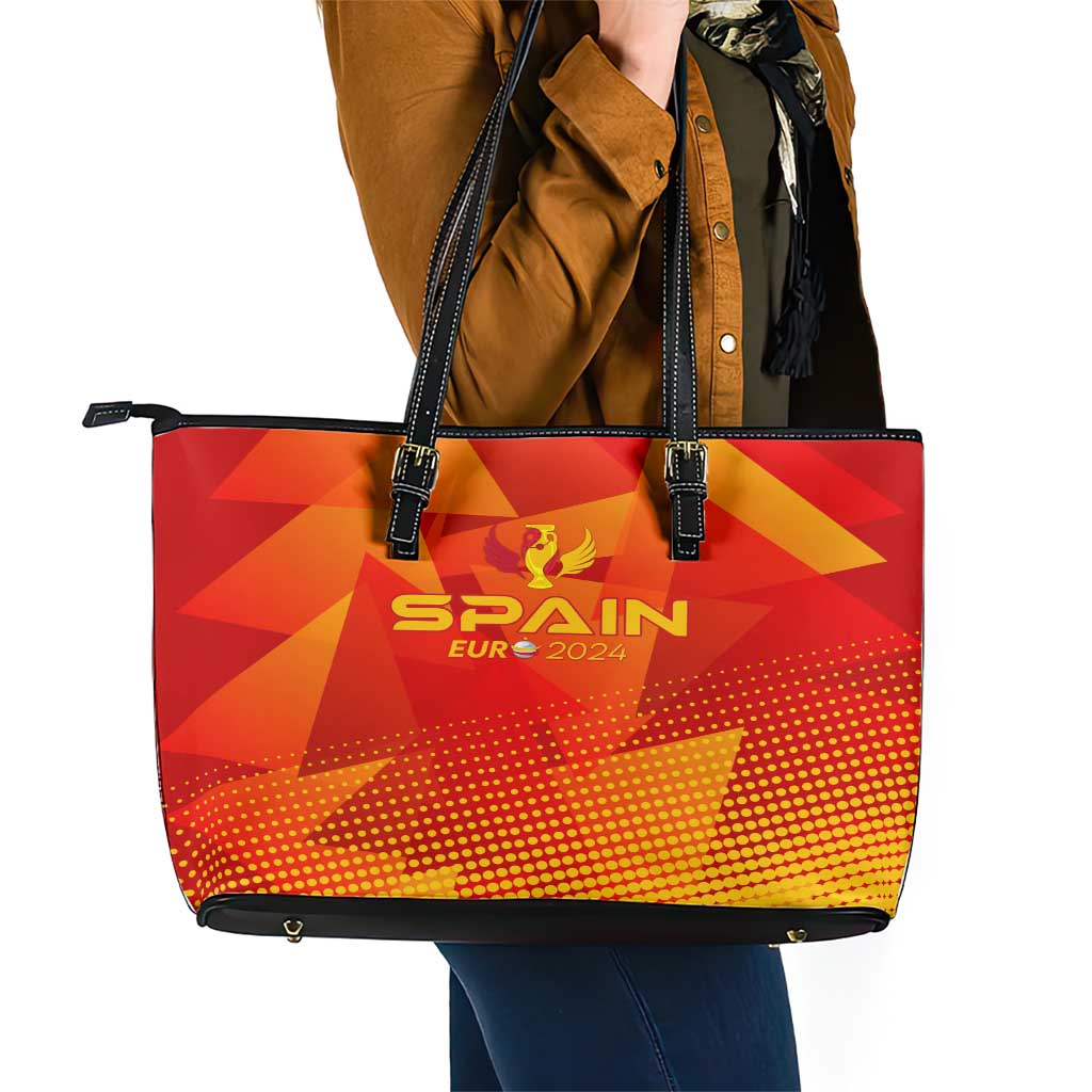 Spain Football 2024 Leather Tote Bag Trophy Wing Style DT02