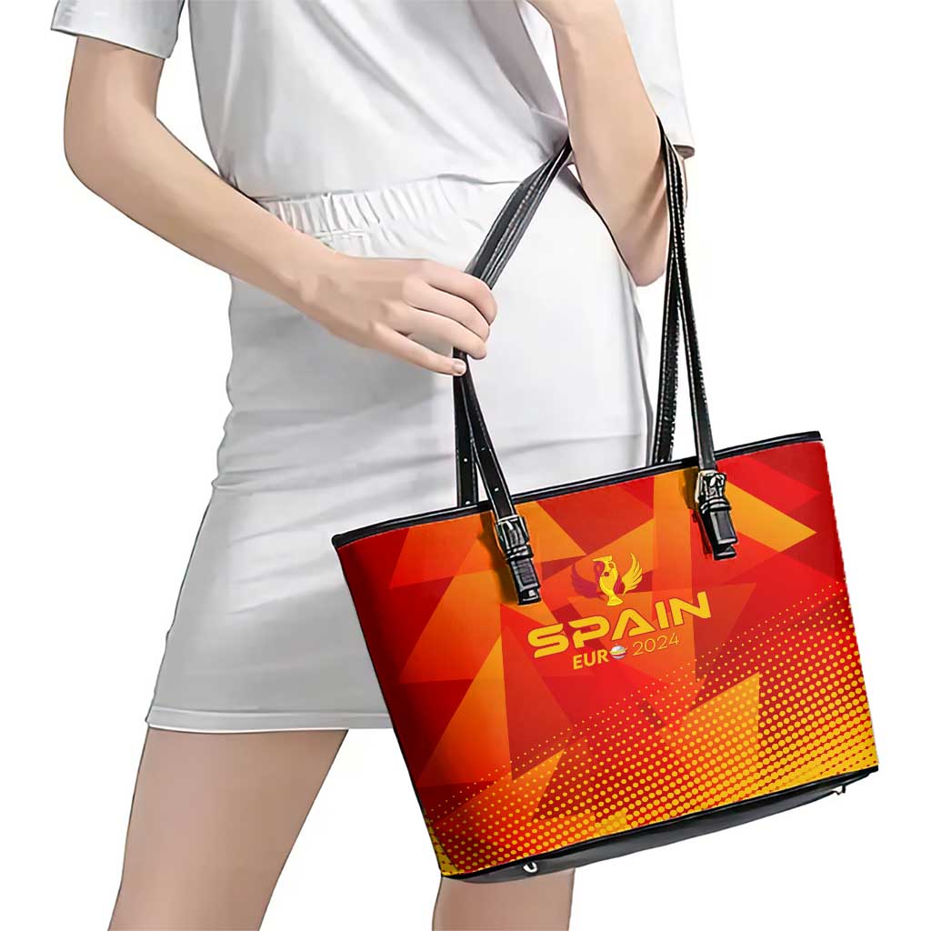 Spain Football 2024 Leather Tote Bag Trophy Wing Style DT02