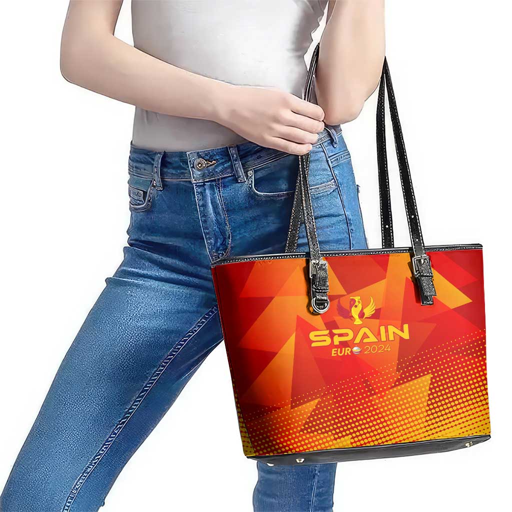 Spain Football 2024 Leather Tote Bag Trophy Wing Style DT02