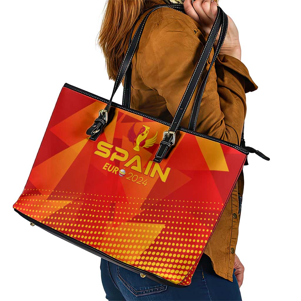 Spain Football 2024 Leather Tote Bag Trophy Wing Style DT02