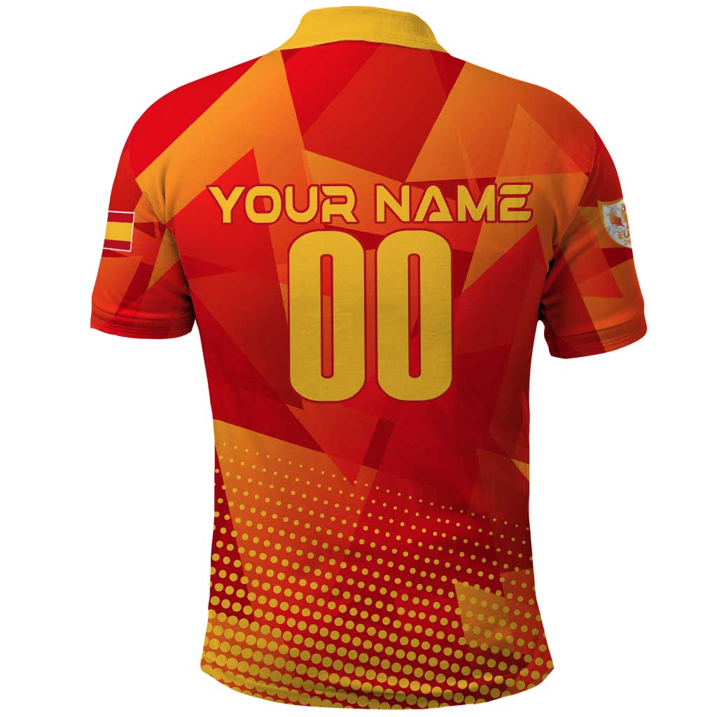 Personalized Spain Football 2024 Polo Shirt Trophy Wing Style DT02