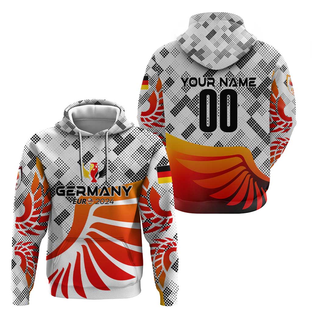 Personalized Germany Football 2024 Hoodie Trophy Wing Style DT02