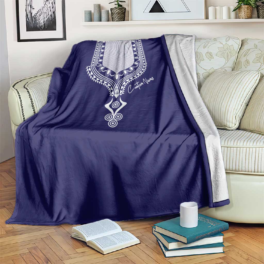 Printed Dashiki African Blanket Blue DT02