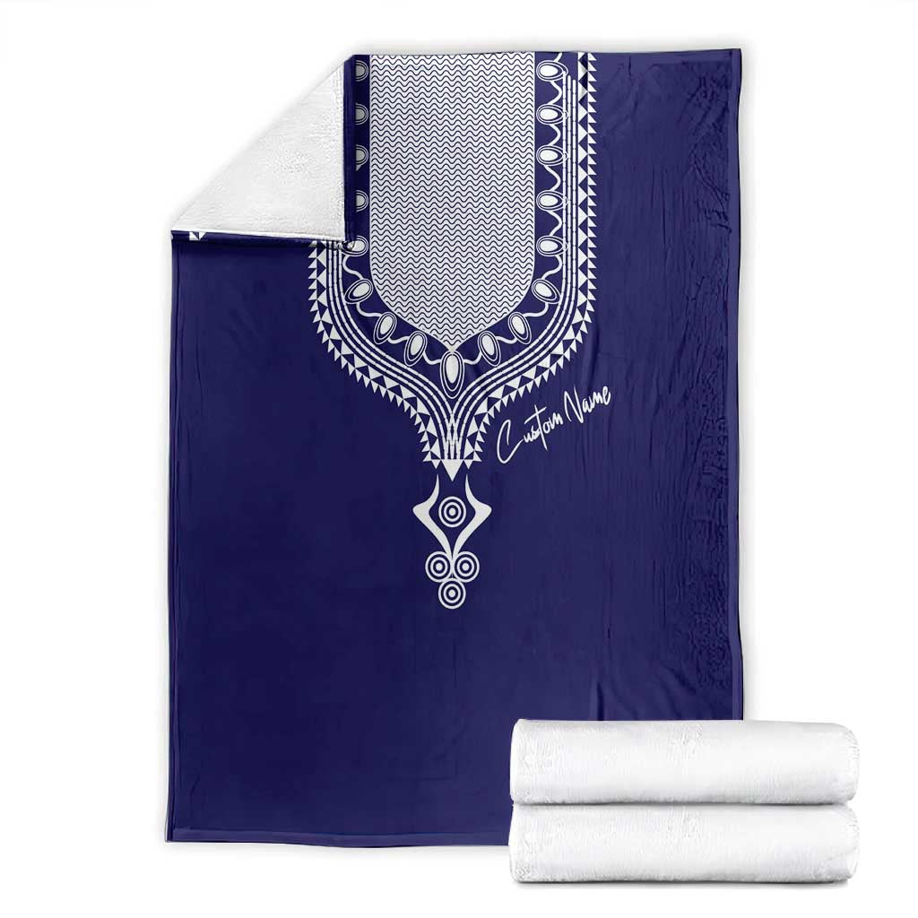 Printed Dashiki African Blanket Blue DT02