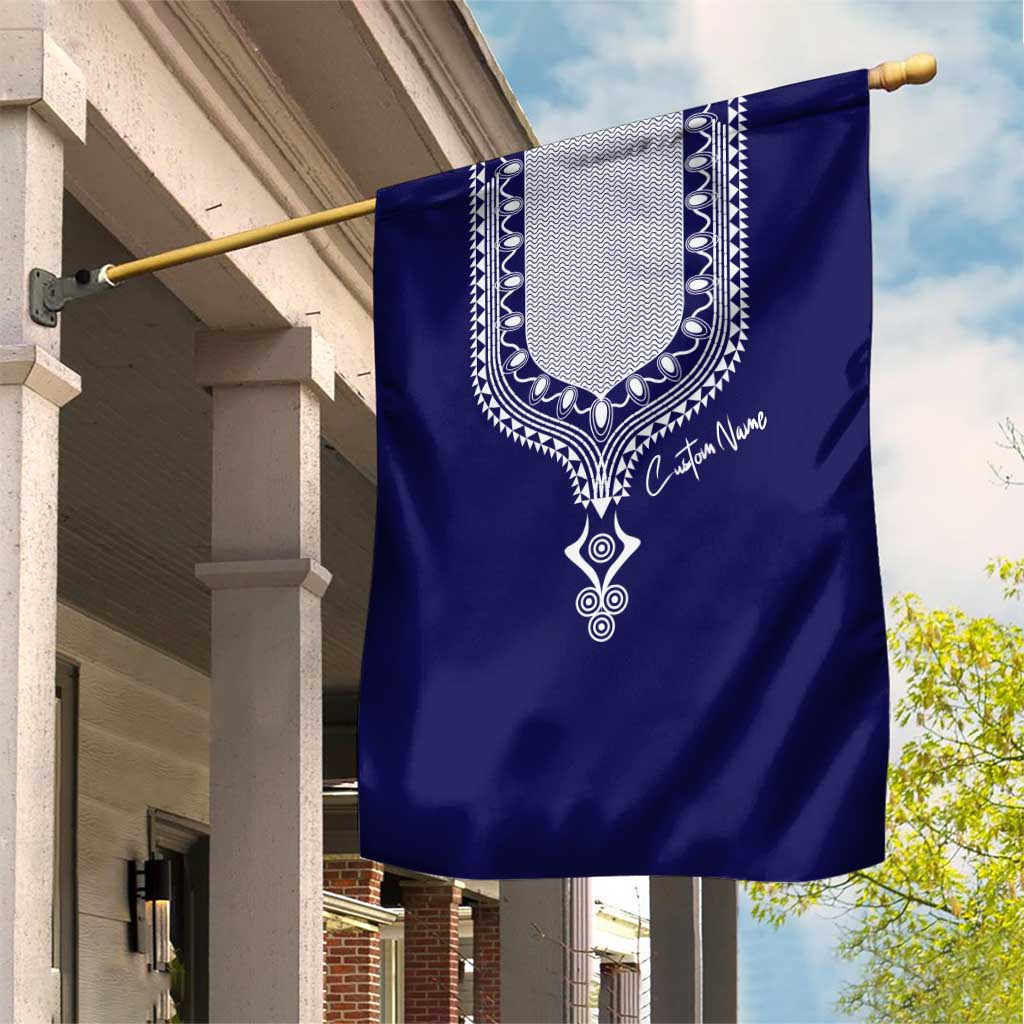 Printed Dashiki African Garden Flag Blue DT02