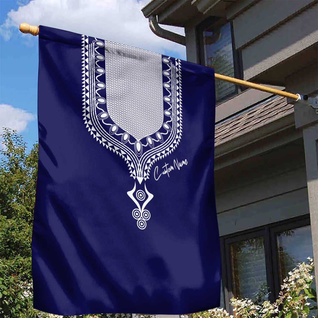 Printed Dashiki African Garden Flag Blue DT02