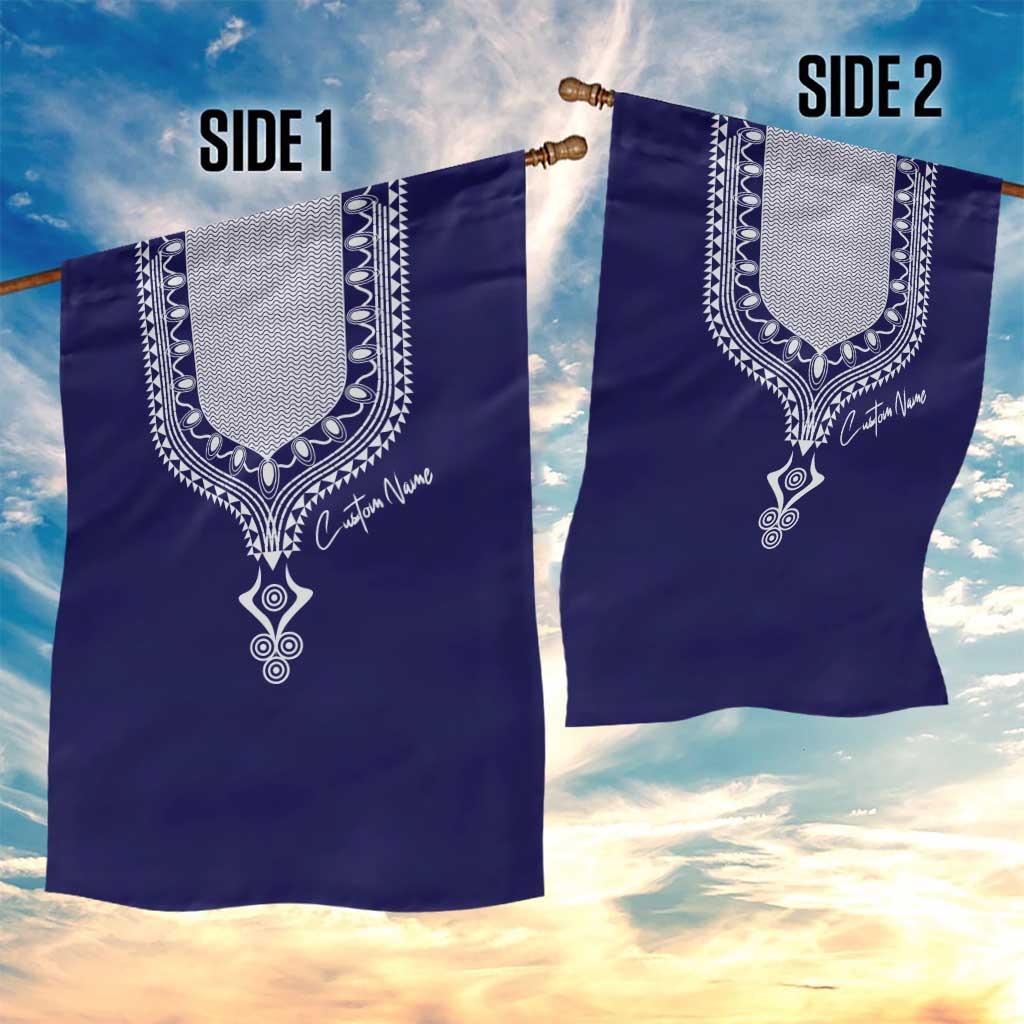Printed Dashiki African Garden Flag Blue DT02