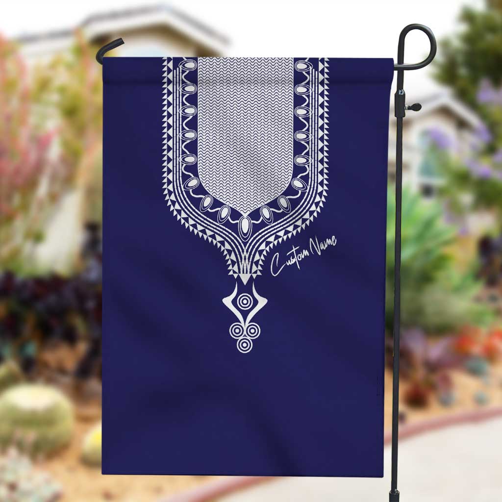 Printed Dashiki African Garden Flag Blue DT02