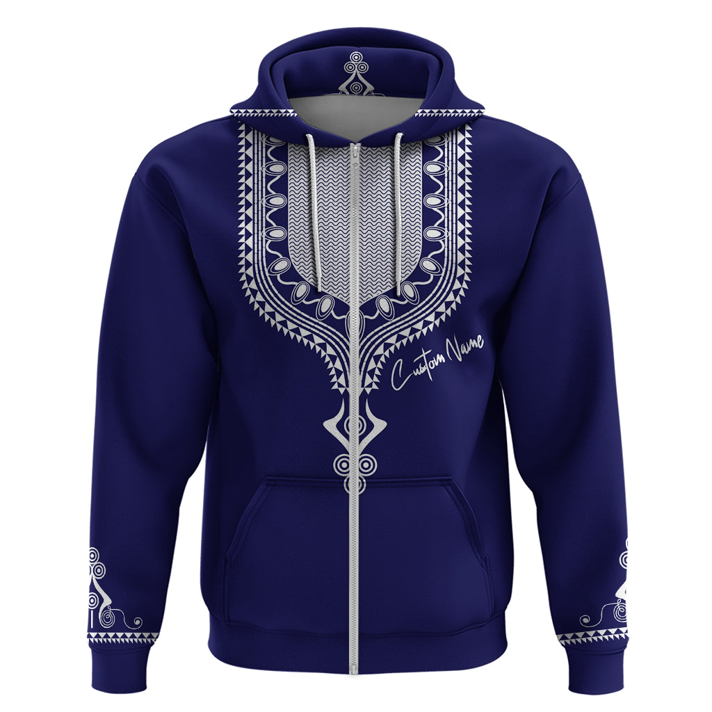 Printed Dashiki African Hoodie Blue DT02