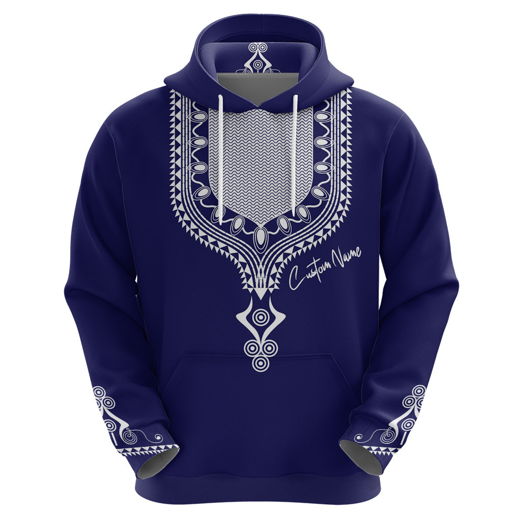 Printed Dashiki African Hoodie Blue DT02