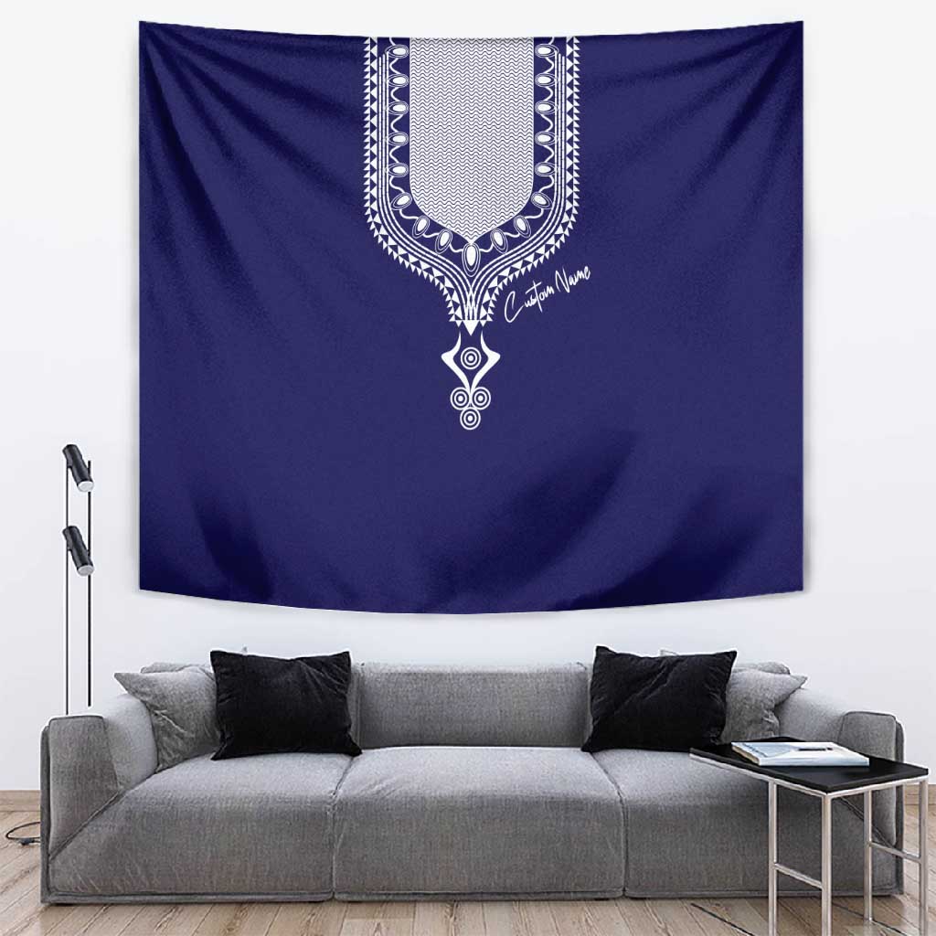 Printed Dashiki African Tapestry Blue DT02